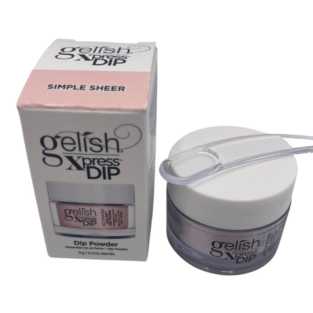 Gelish Xpress Dip Simple Sheer‎ Activated Color Dip Powder Immersion 9g 0.3 Oz